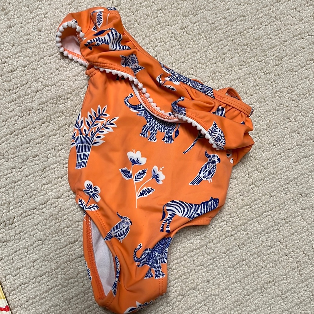 Jack and Janie swimming suit seahorse coral 3 to 6 months